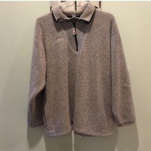 Columbia tan/cream 1/4 zip Sherpa fleece